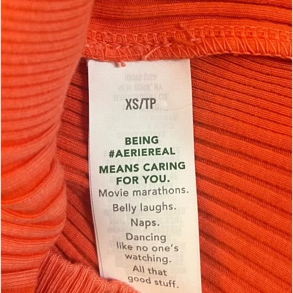 Aerie stretch ribbed henley long sleeve shirt top - Picture 2 of 9